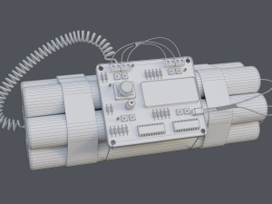 Digital Time Bomb Modelo 3D