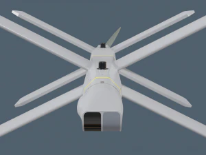 Lancet Drone High Poly 3D Model