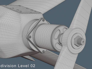 Lancet Drone High Poly 3D Model