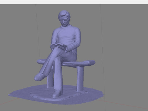 Kitap Okuyan Adam 3D Print Model