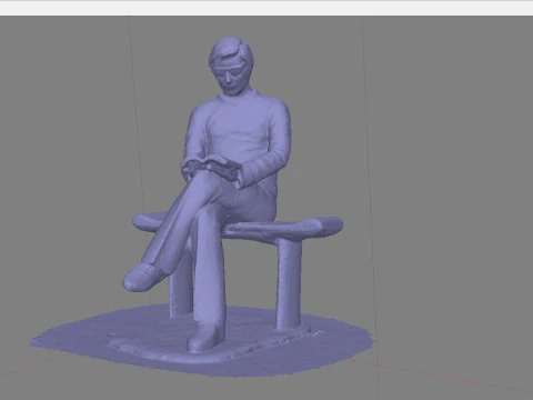 Kitap Okuyan Adam 3D Print Model