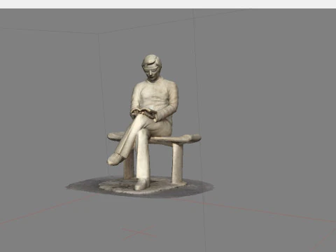 Kitap Okuyan Adam 3D Print Model