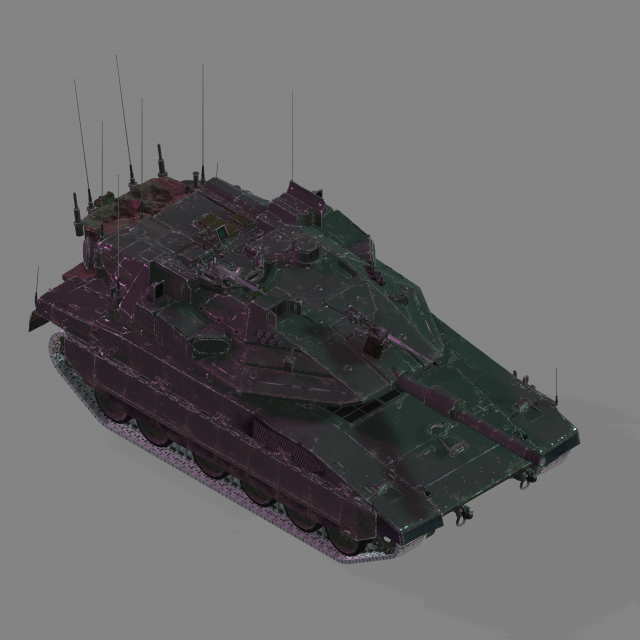 Merkava Mk 4M 3D Модель .c4d .max .obj .3ds .fbx .stl .blend 