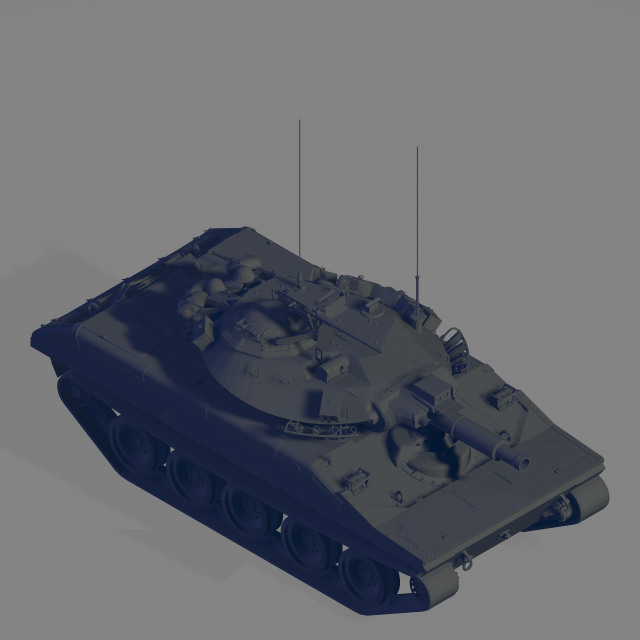 M551 Tank Modelo 3D .c4d .max .obj .3ds .fbx .stl .blend 