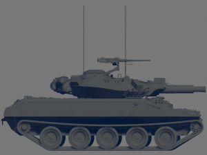 M551 Tank Modelo 3D