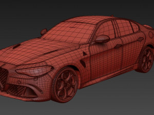 Alfa Romeo Giulia Quadrifoglio 2016 3D Model
