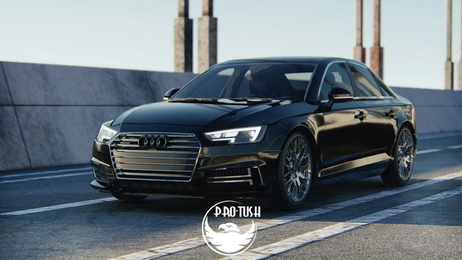 Audi A4 3D Model .c4d .max .obj .3ds .fbx .stl .blend 