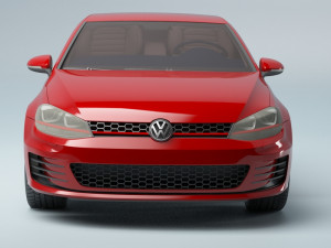 Golf 7 volkswagen r 3D 模型