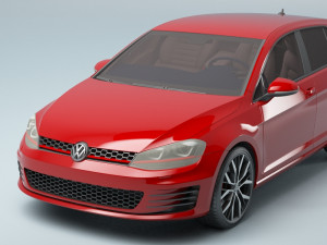 Golf 7 volkswagen r 3D Model