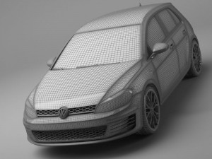 Golf 7 volkswagen r 3D Model