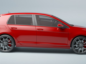 Golf 7 volkswagen r 3D Model