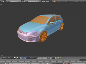 Golf 7 volkswagen r 3D Model