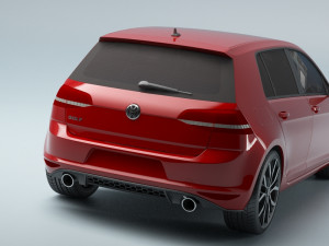 Golf 7 volkswagen r 3D Model