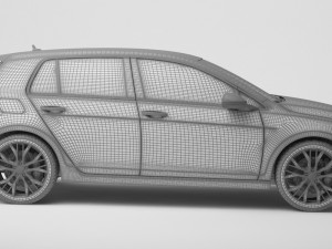 Golf 7 volkswagen r 3D Model