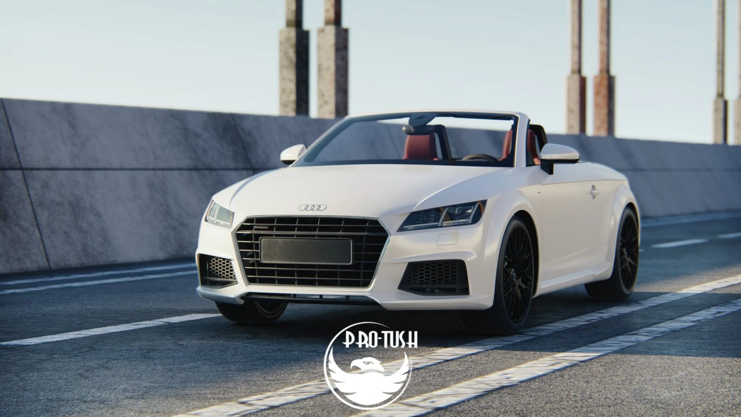 Audi TT Roadster 2015 3D Model .c4d .max .obj .3ds .fbx .stl .blend 