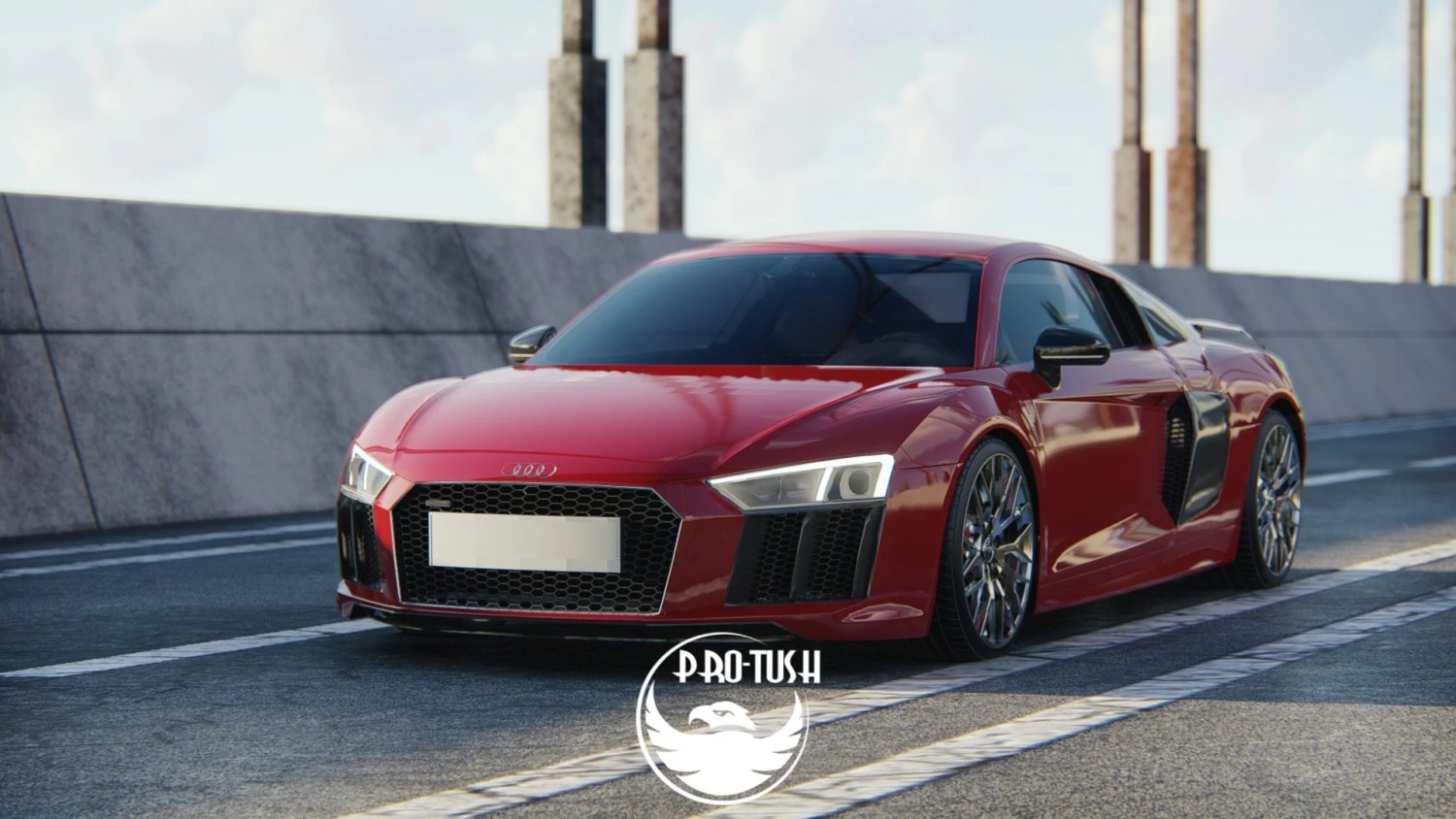 Audi R8 V10 Plus 2016 3D Model .c4d .max .obj .3ds .fbx .stl .blend 