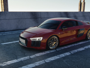 Audi R8 V10 Plus 2016 3D 모델