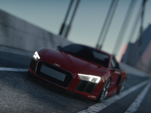 Audi R8 V10 Plus 2016 3D 모델
