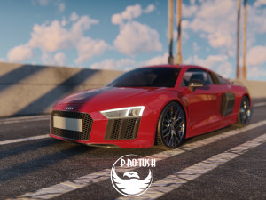 Audi R8 V10 Plus 2016 3D 모델