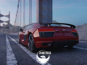 Audi R8 V10 Plus 2016 3D Model