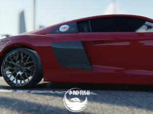 Audi R8 V10 Plus 2016 3D 모델