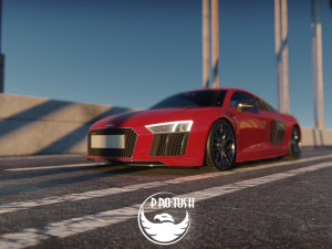 Audi R8 V10 Plus 2016 3D 모델