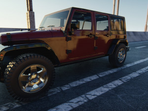 Jeep Wrangler Unlimited 2008 3D-Modell