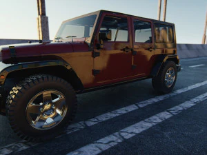 Jeep Wrangler Unlimited 2008 3D Model