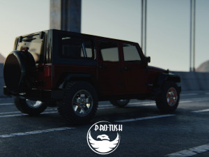 Jeep Wrangler Unlimited 2008 3D-Modell