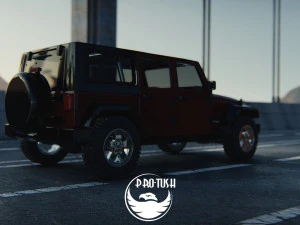 Jeep Wrangler Unlimited 2008 3D Model