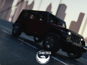 Jeep Wrangler Unlimited 2008 3D-Modell