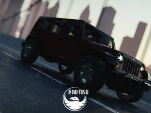 Jeep Wrangler Unlimited 2008 3D Model