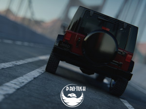 Jeep Wrangler Unlimited 2008 3D-Modell