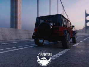 Jeep Wrangler Unlimited 2008 3D Model