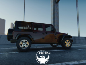 Jeep Wrangler Unlimited 2008 3D-Modell
