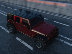 Jeep Wrangler Unlimited 2008 3D-Modell