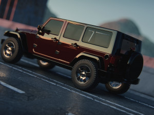 Jeep Wrangler Unlimited 2008 3D-Modell