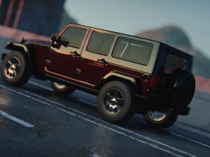 Jeep Wrangler Unlimited 2008 3D Model