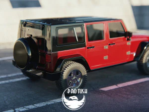 Jeep Wrangler Unlimited 2008 3D Model