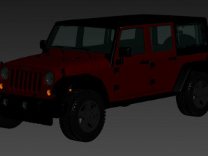 Jeep Wrangler Unlimited 2008 3D-Modell