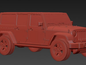 Jeep Wrangler Unlimited 2008 3D-Modell