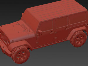 Jeep Wrangler Unlimited 2008 3D-Modell