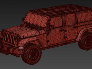 Jeep Wrangler Unlimited 2008 3D-Modell