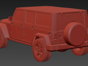 Jeep Wrangler Unlimited 2008 3D-Modell