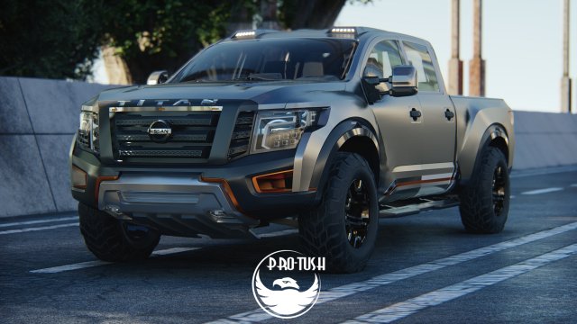Nissan Titan 2017 3D Model .c4d .max .obj .3ds .fbx .stl .blend 