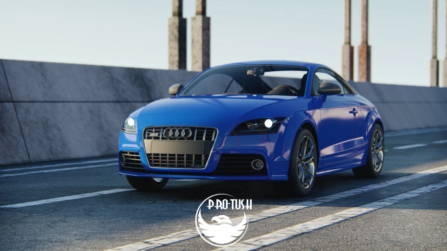 Audi Tts 3D Model .c4d .max .obj .3ds .fbx .stl .blend 