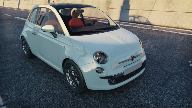 Fiat 500 2016 3D 模型 .c4d .max .obj .3ds .fbx .stl .blend 