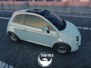 Fiat 500 2016 3D 模型