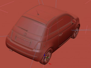 Fiat 500 2016 3D 模型