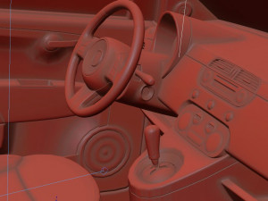 Fiat 500 2016 3D 模型